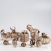 Fifteen Assorted Cambodian Silver Repousse Items