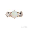 Antique 18kt Gold, Opal, and Diamond Ring, Tiffany & Co.