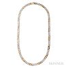 18kt Bicolor Gold and Diamond Chain
