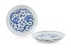A Pair of Blue and White Porcelain 'Dragon' Plates
Diam 15 1/8 in., 38 cm.