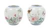 A Pair of Famille Rose Porcelain Jars
Each: height 3 in., 8 cm. 