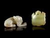 Two Jade Carvings of Animals
Widest: width 2 3/8 in., 6 cm. 