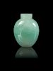 An Apple Green and Celadon Jadeite Snuff Bottle
Height 1 7/8 in., 5 cm. 