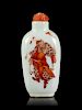 An Iron Red Porcelain Snuff Bottle
Height 2 1/2 in., 6 cm. 