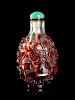 A Red Overlay Clear Class Snuff Bottle
Height 2 7/8 in., 7 cm. 