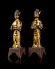 A Pair of Gilt Bronze Figures of Officials
Height 9 3/4 in., 25 cm. 