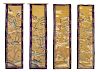 Four Kesi Silk Hanging Scrolls
Each height 39 in., 99 cm. 