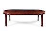 A Chinese Export Rosewood Dining Room Set
Table: height 29 1/2 x width 46 x length 114 in., 75 x 117 x 290 cm.
