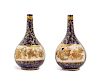 A Small Pair of Japanese Satsuma Vases
Height 3 1/2 in., 9 cm.