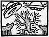 Keith Haring, (American, 1958-1990), Spaceships & Dog, 1982
