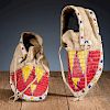Sioux Beaded and Quilled Hide Moccasins, From the James B. Scoville Collection