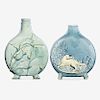 CHELSEA KERAMIC ART WORKS Two flask-shaped vases