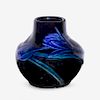 MATT DALY; ROOKWOOD Black Iris vase