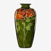 F.H. RHEAD; WELLER Large vase w/ poppies