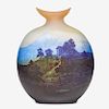 GALLE Exceptional large scenic vase