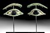 Egyptian Late Dynastic Bronze / Marble Eyes