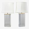 KARL SPRINGER Pair of Oval table lamps