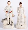 Pair of Staffordshire figures