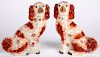 Pair of large Staffordshire spaniels