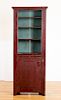 New England painted pine one-piece cupboard
