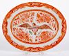 Chinese export porcelain orange Fitzhugh platter