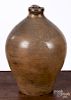 Massachusetts incised stoneware ovoid jug