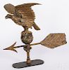 Full bodied copper eagle weathervane