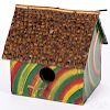 Contemporary painted plywood birdhouse