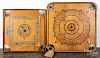 Four carrom game boards
