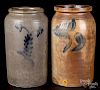 Two Pennsylvania stoneware jars