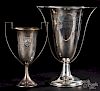 Two sterling silver trophies