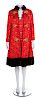 Oscar de la Renta Fur Trimmed Coat with Matching Dress, 1960-70s Size label: 8
Size label: 8