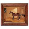 English School, Portrait of a Horse in a Stable