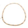 A Ladies 14K Two Toned Link Necklace