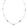 A 14K Diamond & Freshwater Pearl Station Necklace
