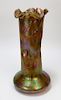 Kralik Draped Bohemian Art Glass Vase