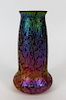 Kralik Iridescent Crackle Bohemian Art Glass Vase