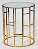 MCM Glass and Iron Hollywood Regency Side Table