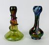 2 Rindskopf Bohemian Art Glass Hyacinth Vase Group