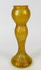 Rindskopf Iridescent Yellow Honeycomb Glass Vase