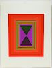 MCM Abstract Geometric Color Field Lithograph