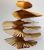 American Modernist Helix Spiral Wood Mobile
