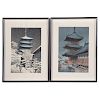 Takeji Asano. Two Shin Hanga Woodblock Prints