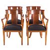Four Baker French Empire Style Dining Chairs