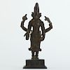 Indian Bronze Vishnu Late 19th C.