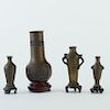 Grp: 4 Chinese Bronze Vases