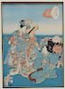 Japanese Woodblock Print Utagawa Kunisada II Kunimasa III, Toyokuni IV)