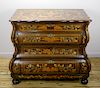 Dutch marquetry bombe chest