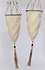 Pair Mariano Fortuny Silk Cesendello Sconces