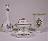 4 Queen Victoria Porcelain Herend Hungary Pieces